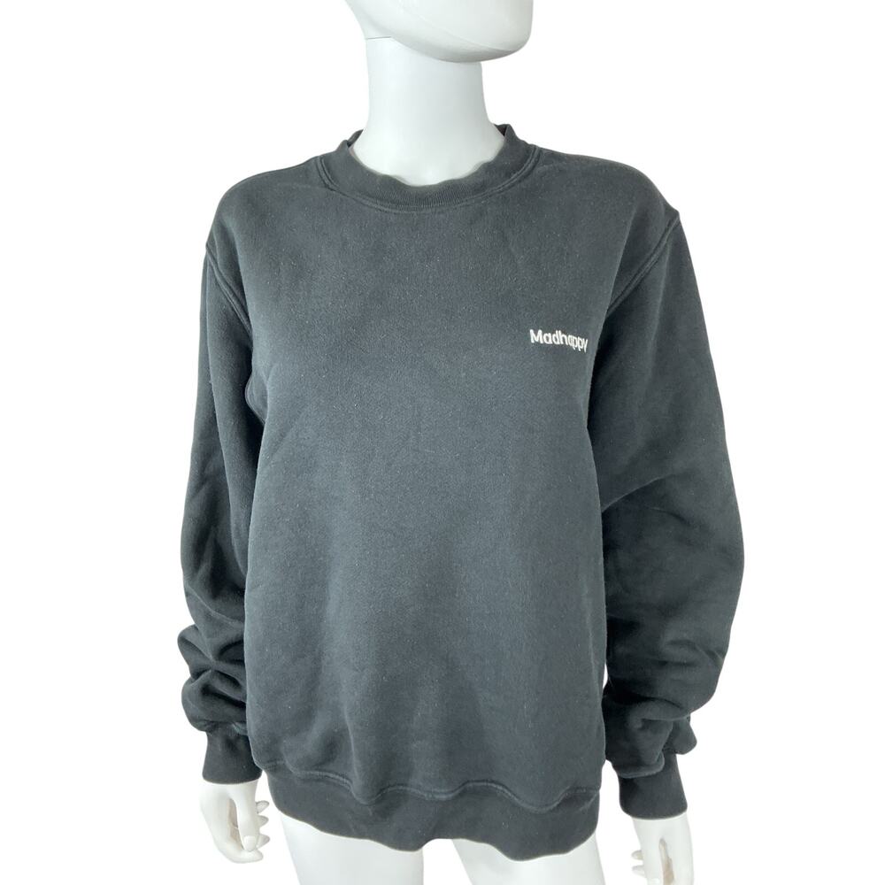 Madhappy Cozy Black Classics Fleece Sweatshirt Size M